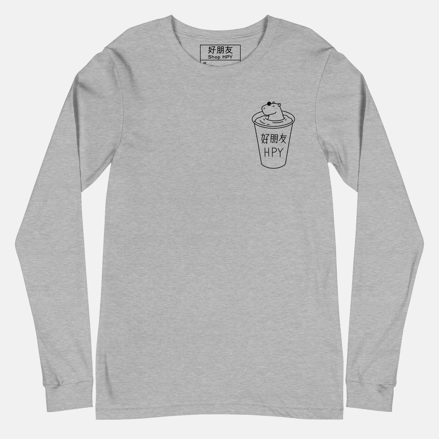 Unisex Long Sleeve Tee - Boba Capybara